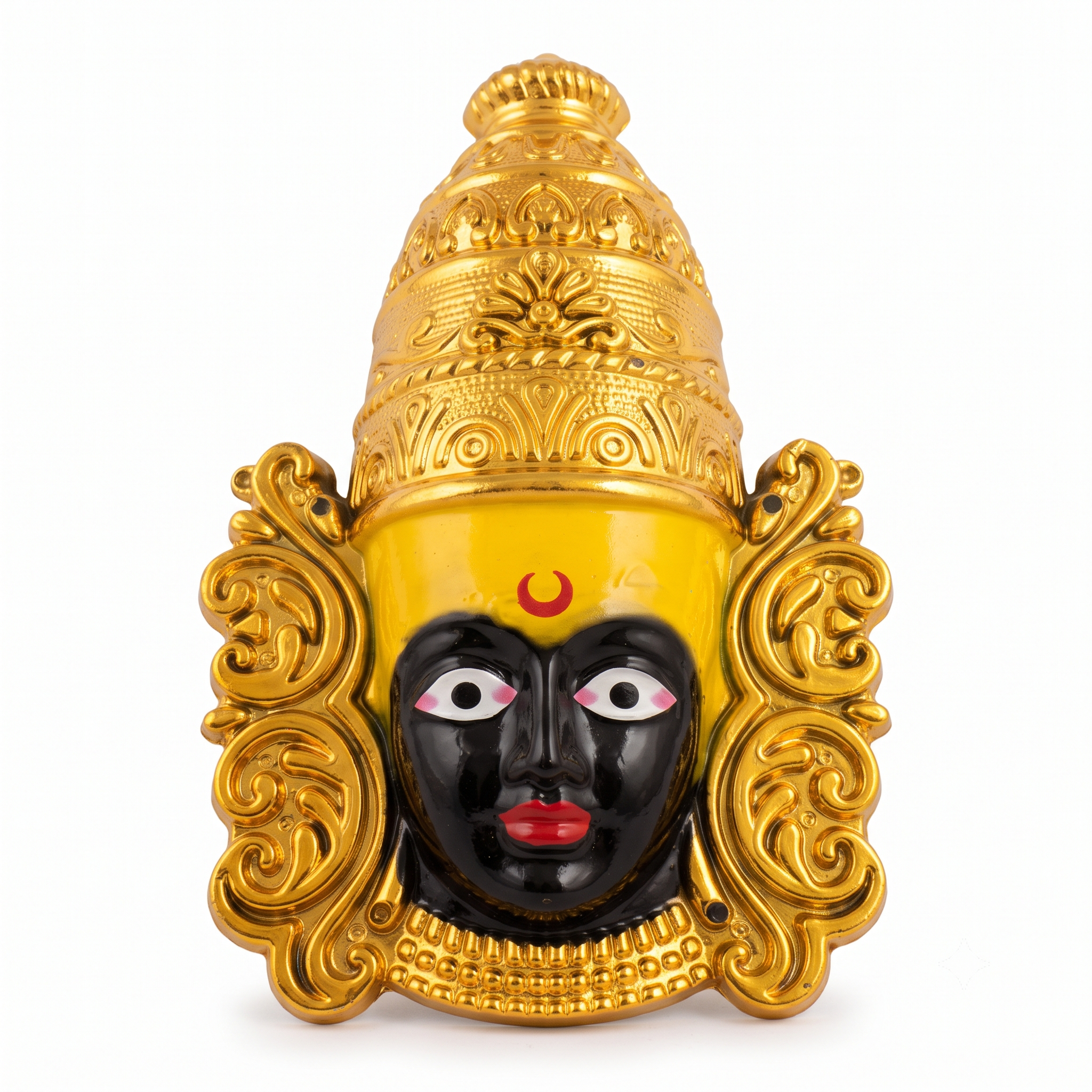 Golden Goddess Laxmi Face Idol Mukhavada for Varalakshmi Puja