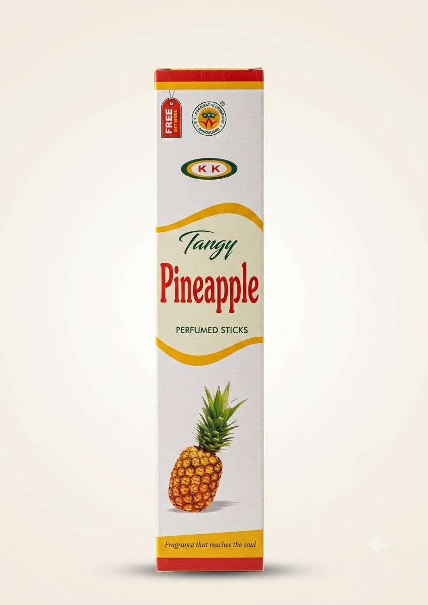 KK Tangy Pineapple Perfumed Incense Sticks (Agarbatti)