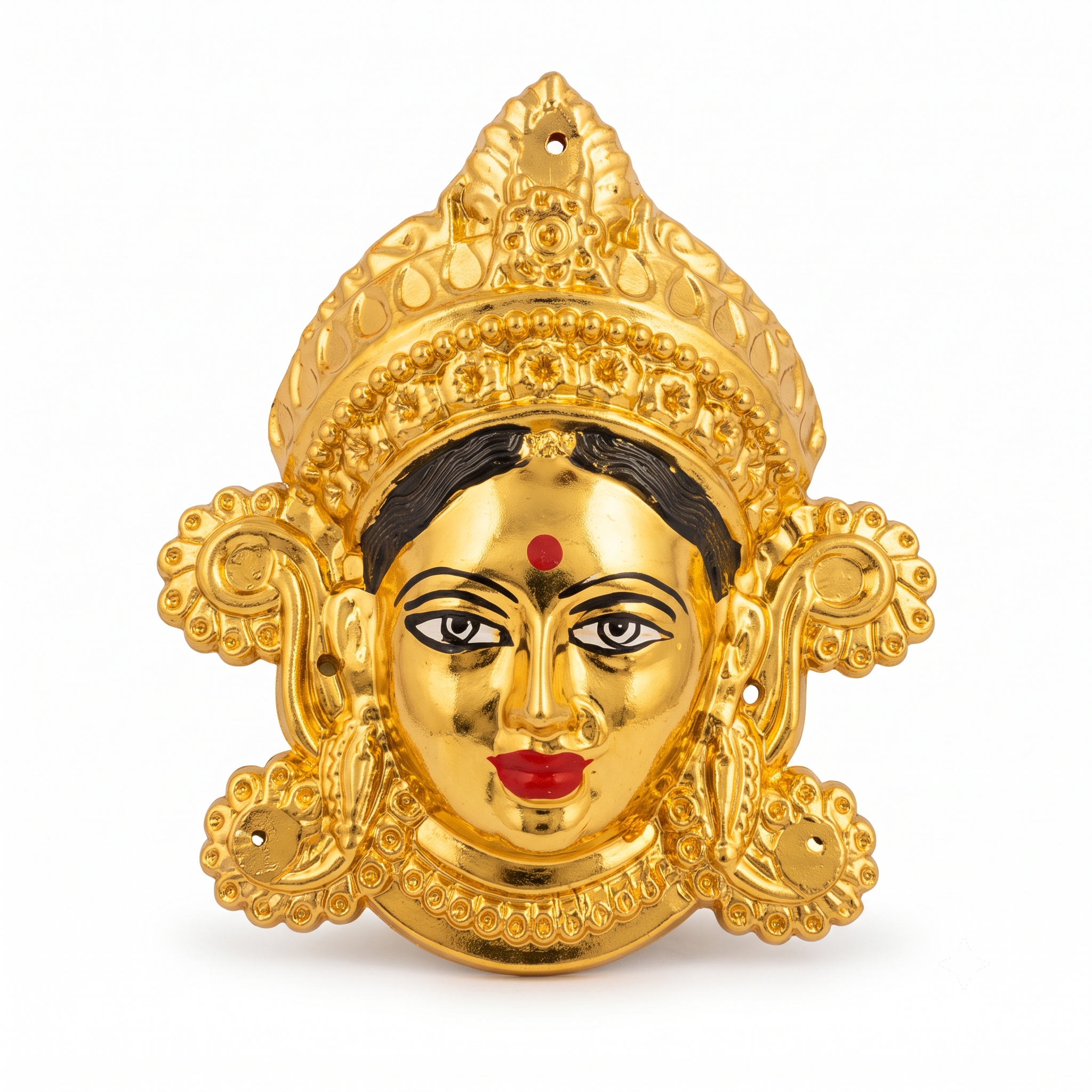 Golden Goddess Laxmi Durga Mukhwada Face Idol